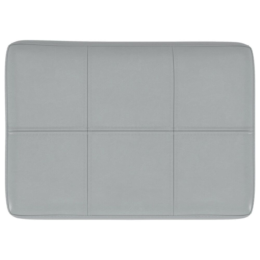 Linon Home Decor Claridge Counter Stool with Light Grey Cushion in Bright White, , large