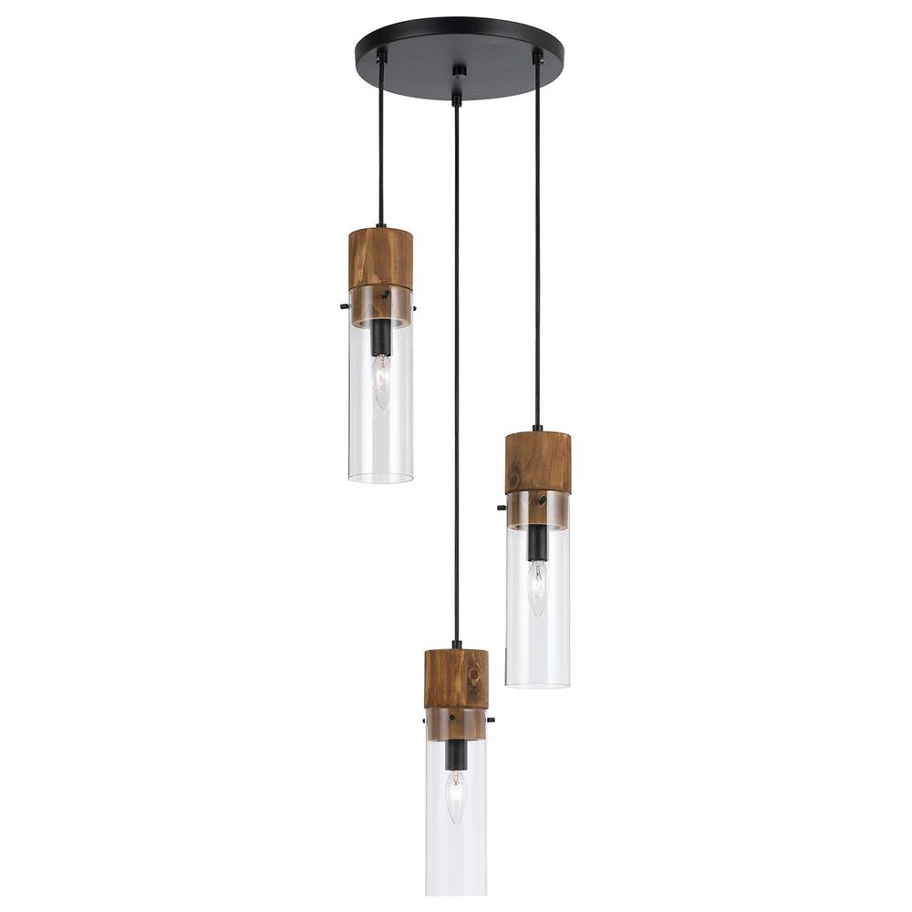 Cal Lighting Spheroid 3-Light Pendant in Black and Dark Bronze, , large