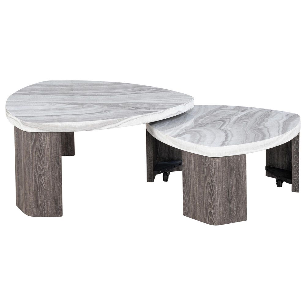 Furniture of America Elric Nesting Coffee Table in Gray, , large