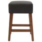 Valor Living Roscoe 26" Backless Counter Stool with Black Upholstery in Cherry, , large
