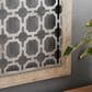 Maple and Jade 19" x 19" Square Home Wall Decor with Trellis Cutouts in Brown and Silver (Set of 4), , large