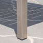 Hearth and Haven Coral Outdoor Aluminum Dining Table with Faux Wood Top in Gray, , large