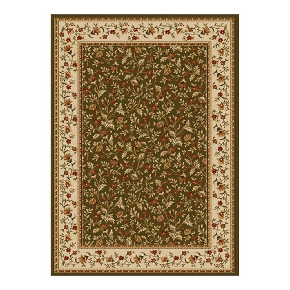 Radici USA Como 1593 5'3" Round Green Area Rug, , large