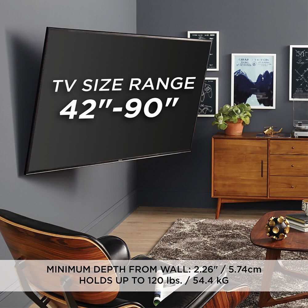 Secura Full Motion Wall Mount for 42&quot; - 90&quot; Flat-Panel TVs in Black, , large