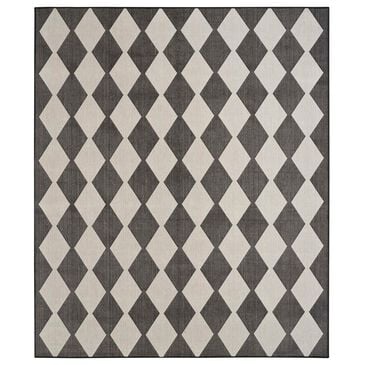 Nourison Positano Geometric Black 8" x 10" Indoor/Outdoor Area Rug, , large