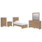 Ashley Gramburg 5 Piece Twin Platform Panel Bedroom Set in Warm Brown, , large