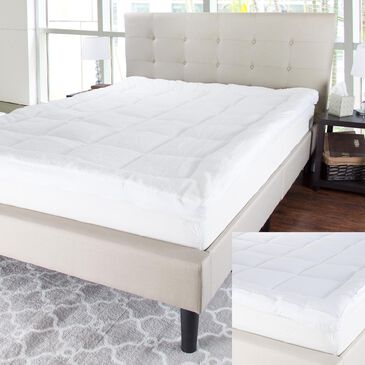 Timberlake Bluestone Queen Reversible Down Alternative Topper with Sherpa, , large