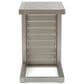 Hearth and Haven Cape Coral C-Shaped Patio Side Table in Silver, , large