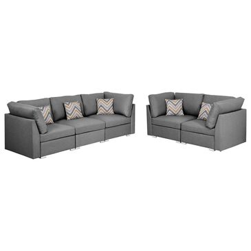 Lilola Home Amira Living Room Seating Set in Gray (Set of 2), , large