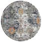 Amer Rugs Montana MON-13 7"6" Round Blue and Orange Area Rug, , large