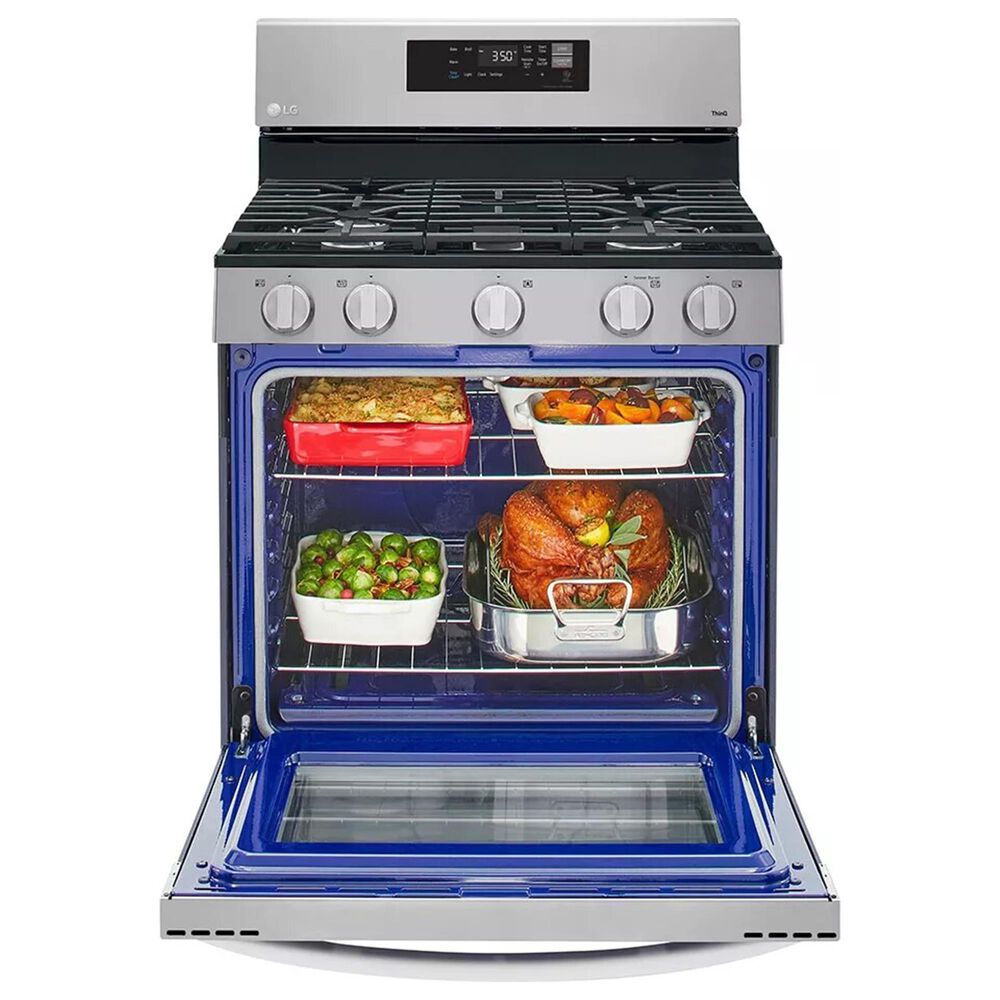 LG 3-Piece Kitchen Package with 1.7 Cu. Ft. Microwave and Gas Range in Stainless Steel, , large