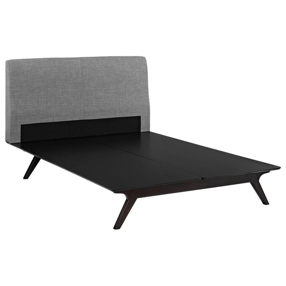 Modway Tracy Queen Platform Bed in Cappuccino Gray, , large