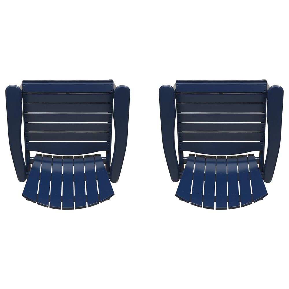 Hearth and Haven Outdoor Adirondack Dining Chair in Blue Navy (Set of 2), , large