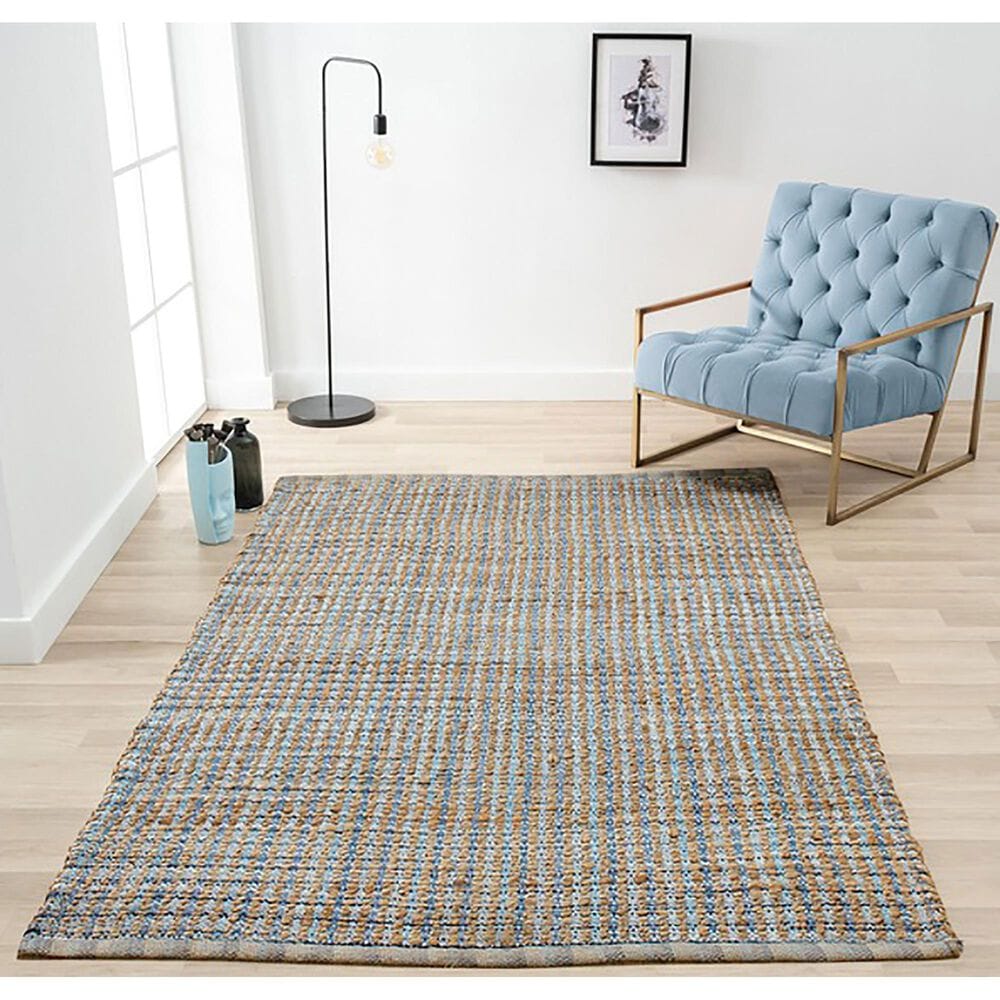L&amp;R Resources Natural Fiber 03305 9&#39; x 12&#39; Navy Area Rug, , large