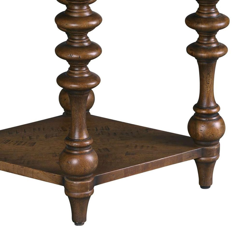 Hekman Fairfax Octagon End Table in Chestnut Brown and Black, , large