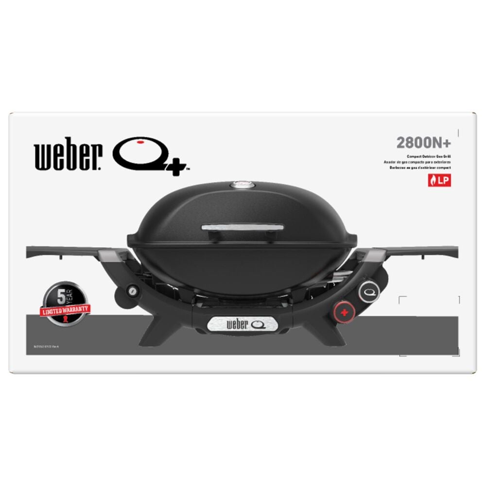 Weber Q 2800N+ Liquid Propane Gas Grill in Midnight Black, , large