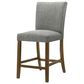 Coaster Paxton Counter Chair with Grey Upholstery in Warm Brown, , large