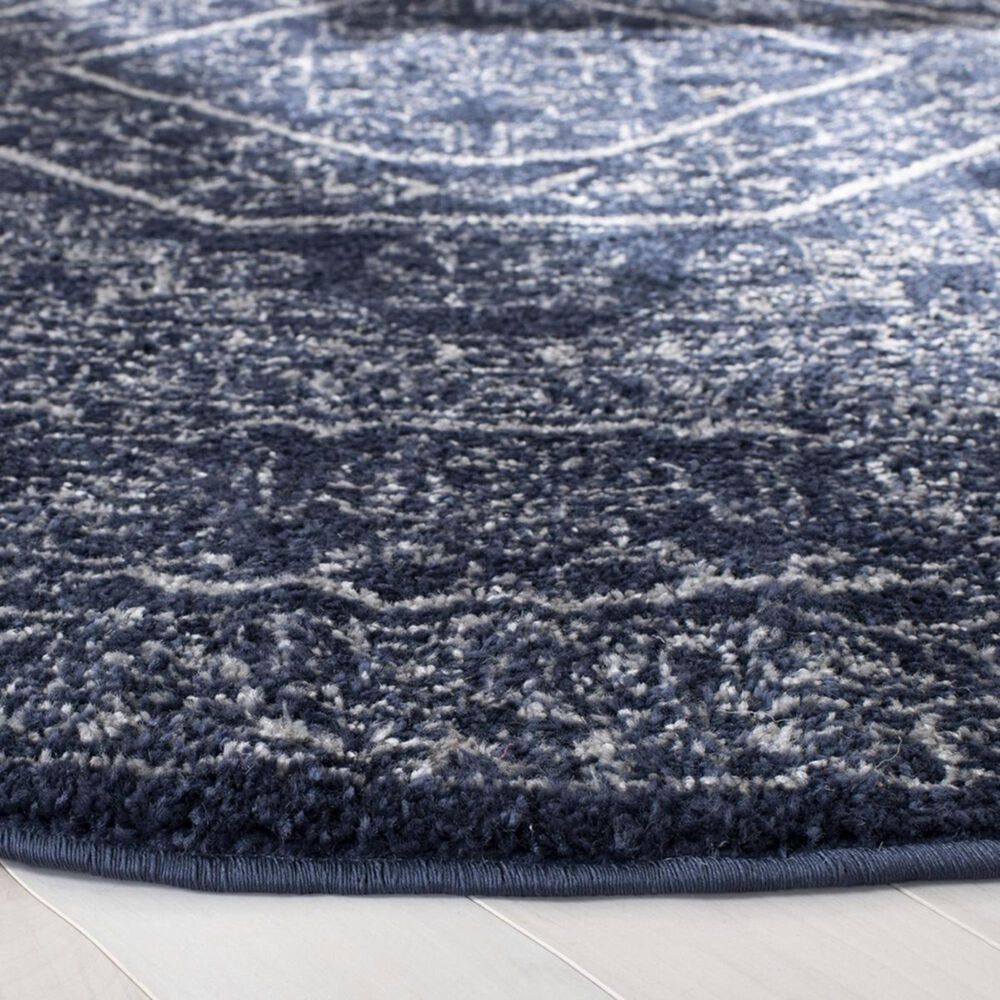 Safavieh Adirondack ADR108N 6&#39; Round Navy and Ivory Area Rug, , large