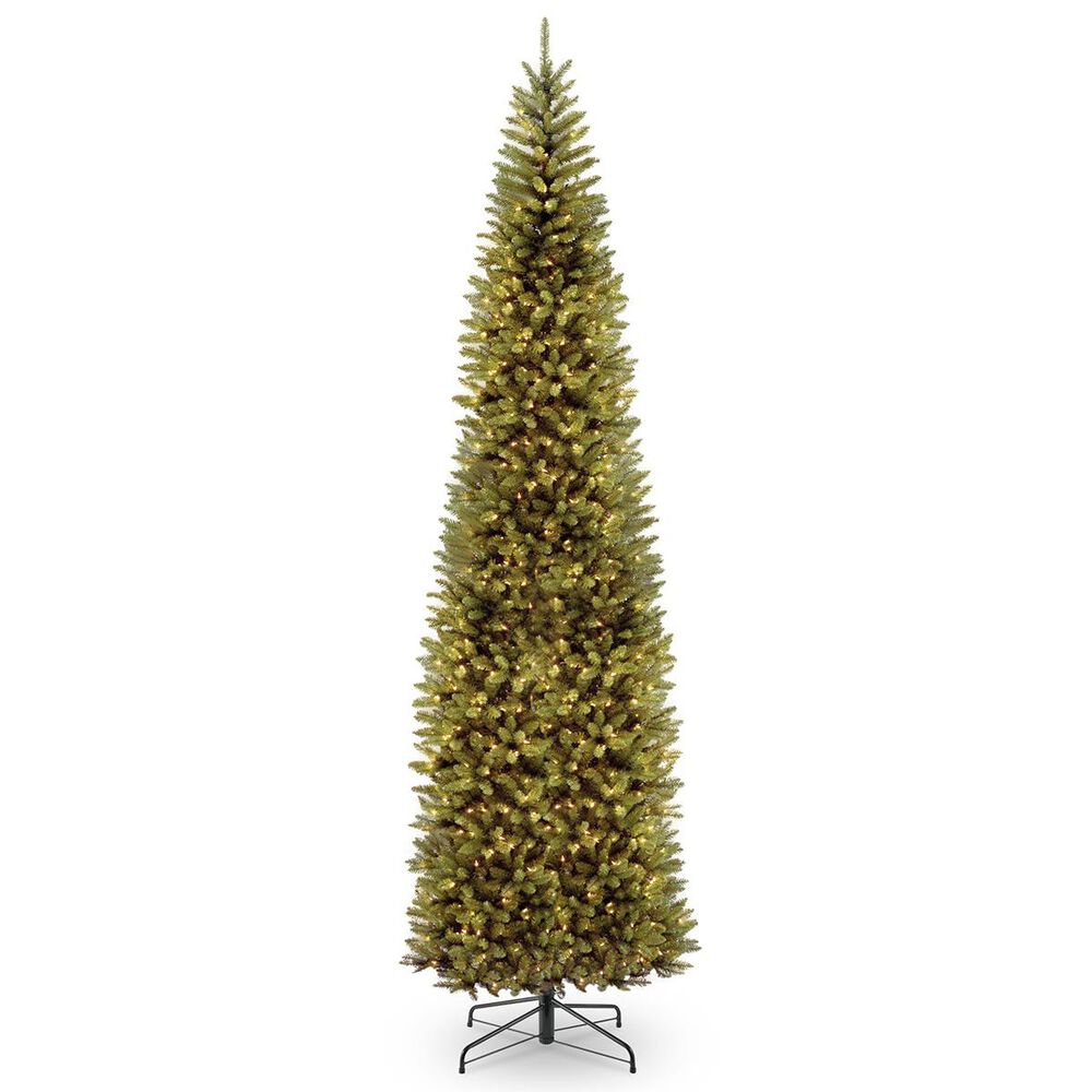 National Tree 12" Kingswood Fir Pencil Tree with 800 White Lights, , large