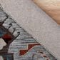 L&R Resources Sinuous Textile Southwestern 4" Octagon Terracotta, Gray and Blue Area Rug, , large
