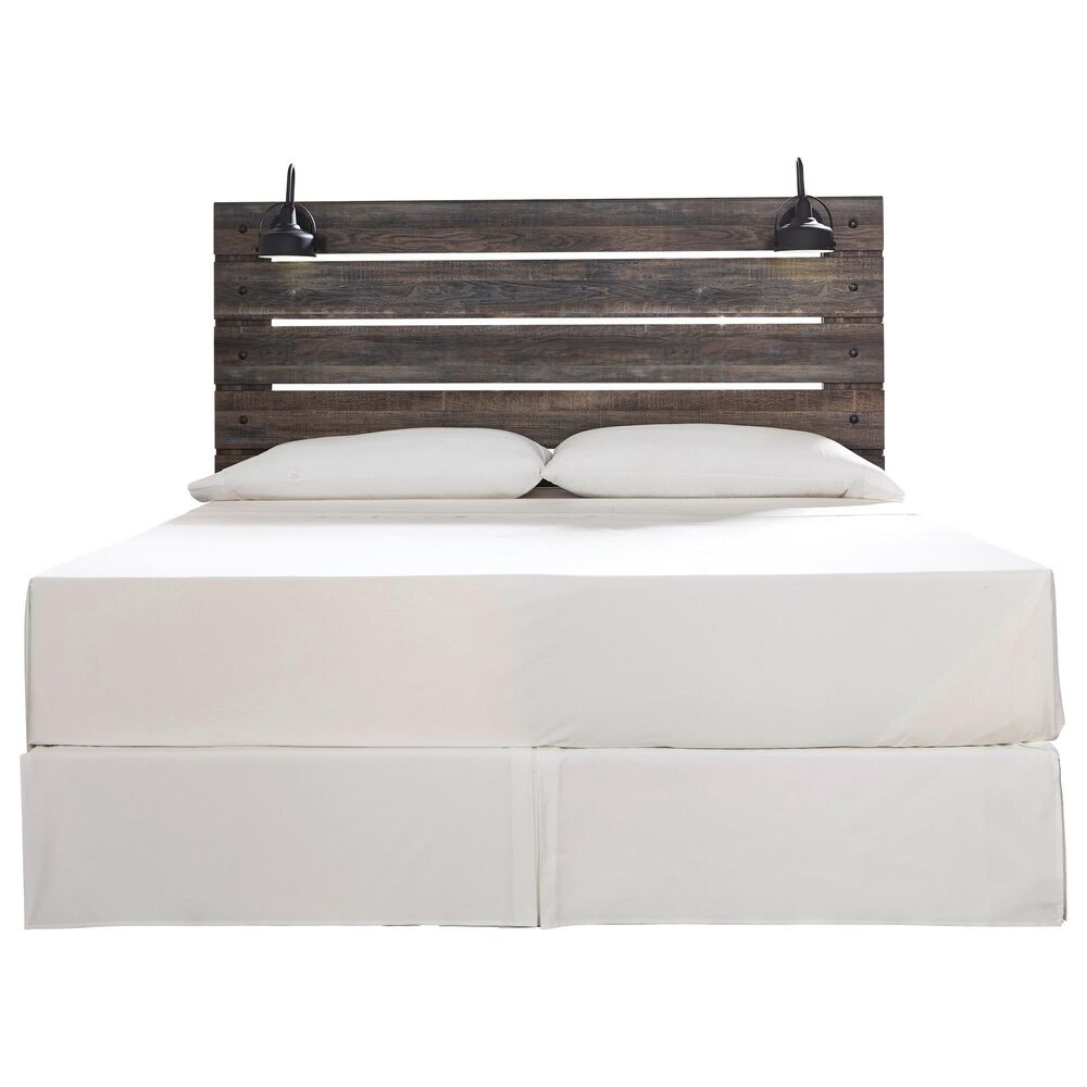 Ashley Drystan King Panel Headboard in Rustic Brown, , large