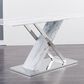 Global Furniture USA Dining Table in Light Grey Silver Marble, , large