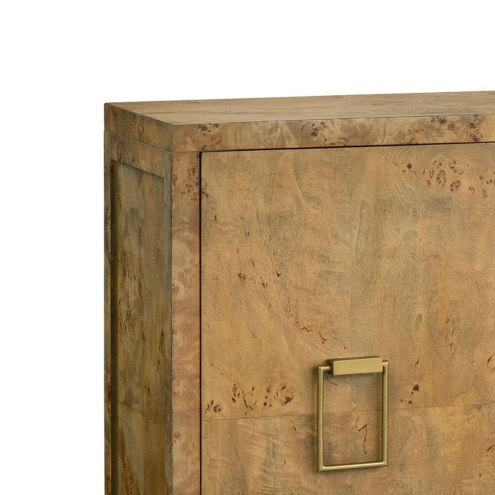 Crestview Collection Richmond Mappa Burl 4-Door Media Sideboard in Brown, , large