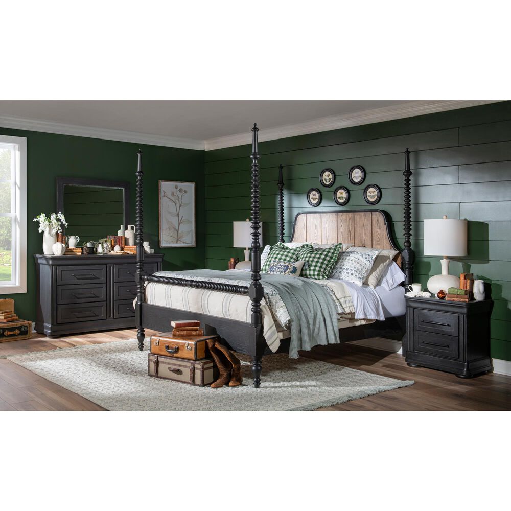 Legacy Classic Vintage Market 2-Drawer Nightstand in Kettle Black with AC Outlets and USB Ports, , large