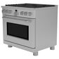 Cafe 6.2 Cu. Ft. Freestanding Natural Gas Range in Stainless Steel and Brushed Stainless, , large