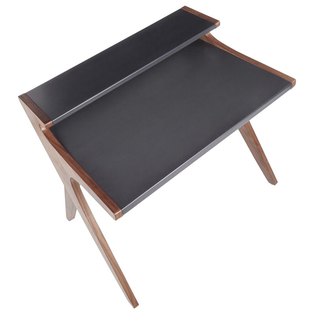 Lumisource Archer Desk in Grey/Walnut, , large