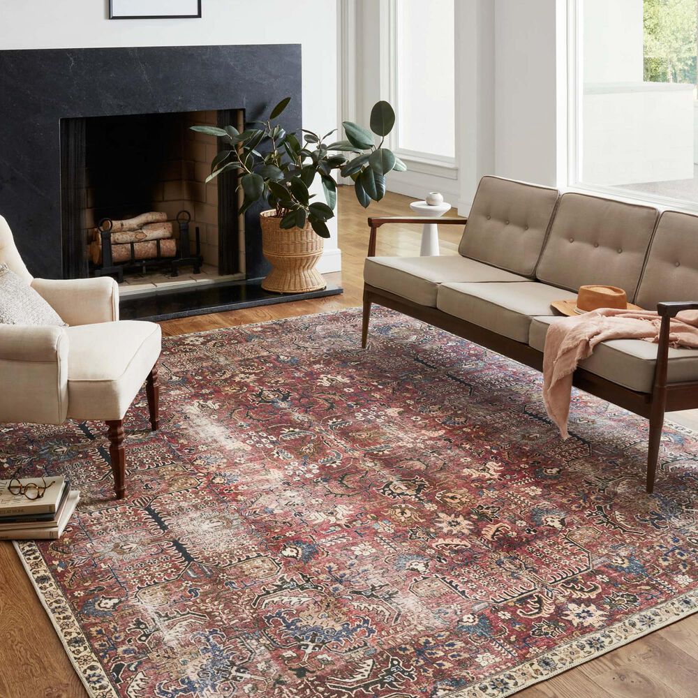 Chris Loves Julia x Loloi Jules 9&#39;6&quot; x 14&#39; Merlot and Multicolor Area Rug, , large