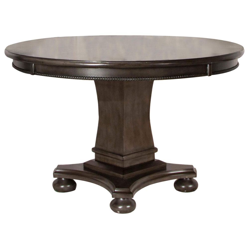 SUNSET Vegas 5-Piece Round Game Table Set in Smoke Gray, , large
