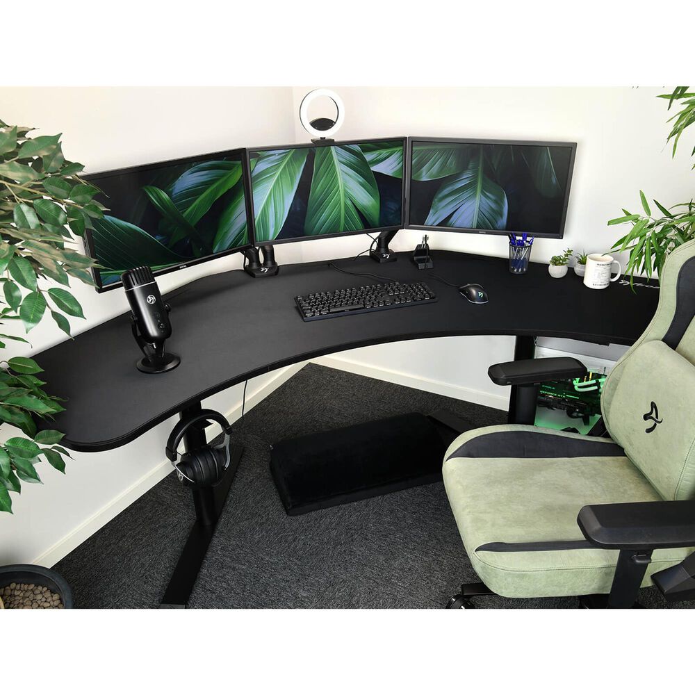 Arrozi Arena Angelo Gaming Desk in Pure Black, , large