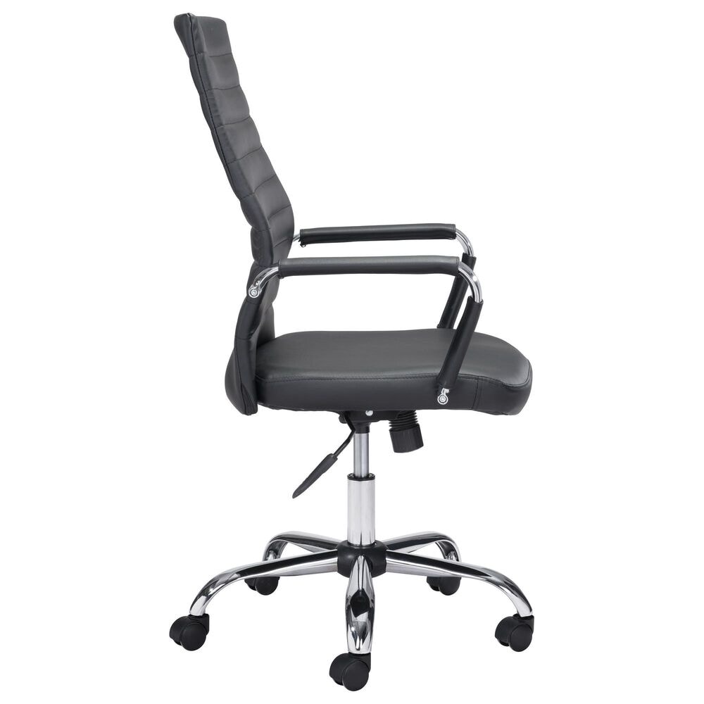 Zuo Modern Primero Office Chair in Black and Silver, , large