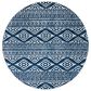 Safavieh Tulum Bohemian 6"7" Round Navy and Ivory Area Rug, , large