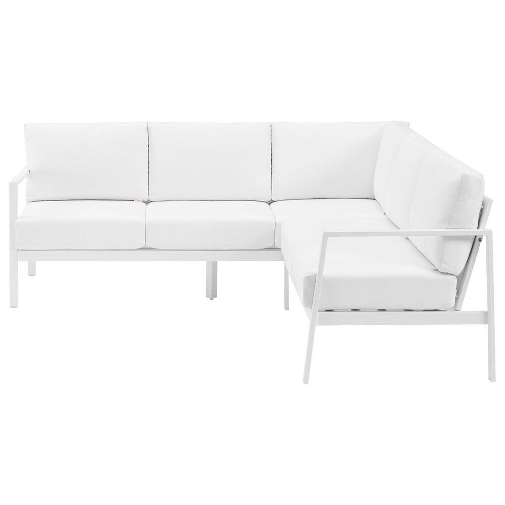 Linon Home Decor Holland 2-Piece Outdoor Sectional Sofa in White, , large