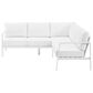 Linon Home Decor Holland 2-Piece Outdoor Sectional Sofa in White, , large
