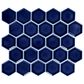 Dal-Tile Artefino Jewel Sapphire 2.5" Framed Hexagon on 12" x 14" Porcelain Mosaic Sheet, , large