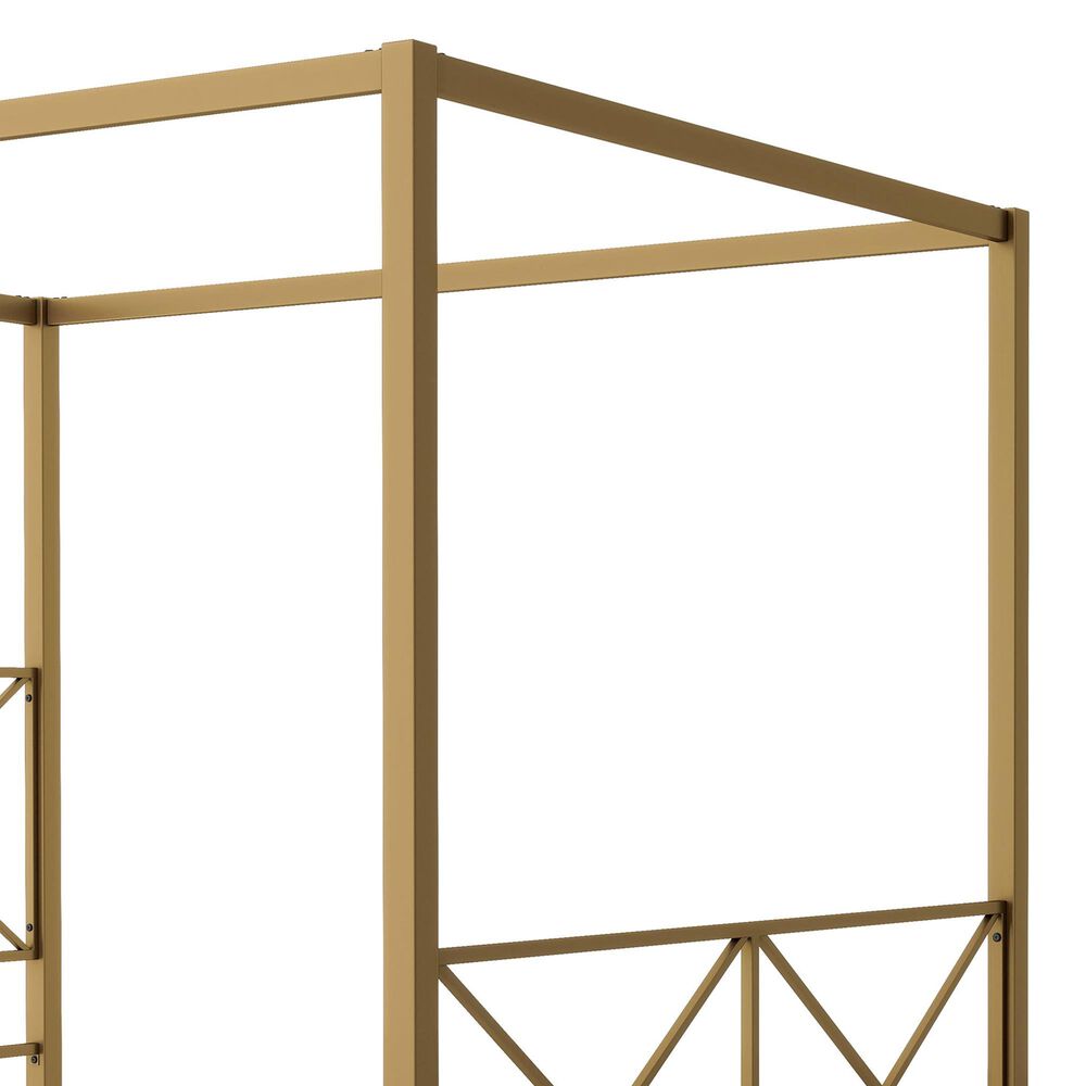 Furniture of America Rosadale Full X-Cross Canopy Bed in Gold, , large