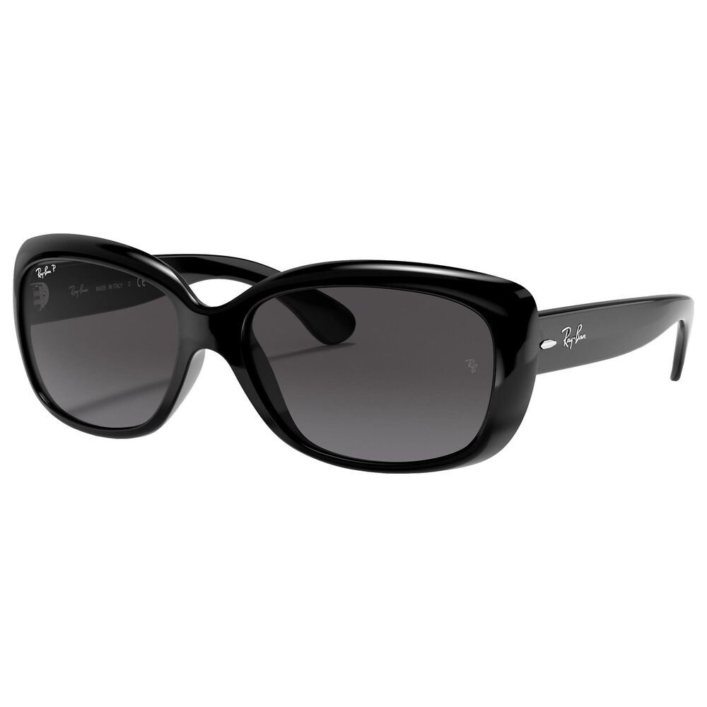 Ray-Ban Jackie Ohh Sunglasses with Grey Lenses in Polished Black, , large