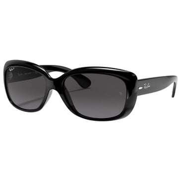Ray-Ban Jackie Ohh Sunglasses with Grey Lenses in Polished Black, , large