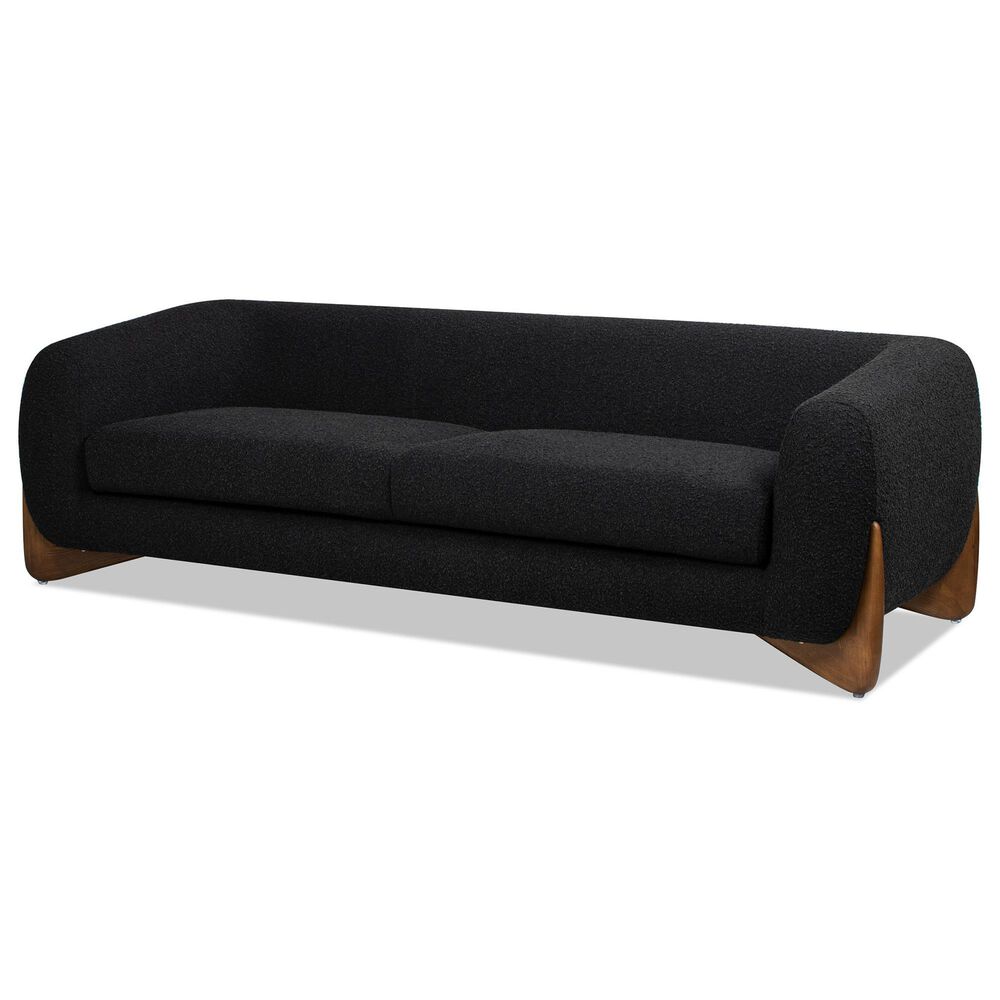 Jennifer Taylor Home Alpine Stationary Sofa in Ebony Black, , large