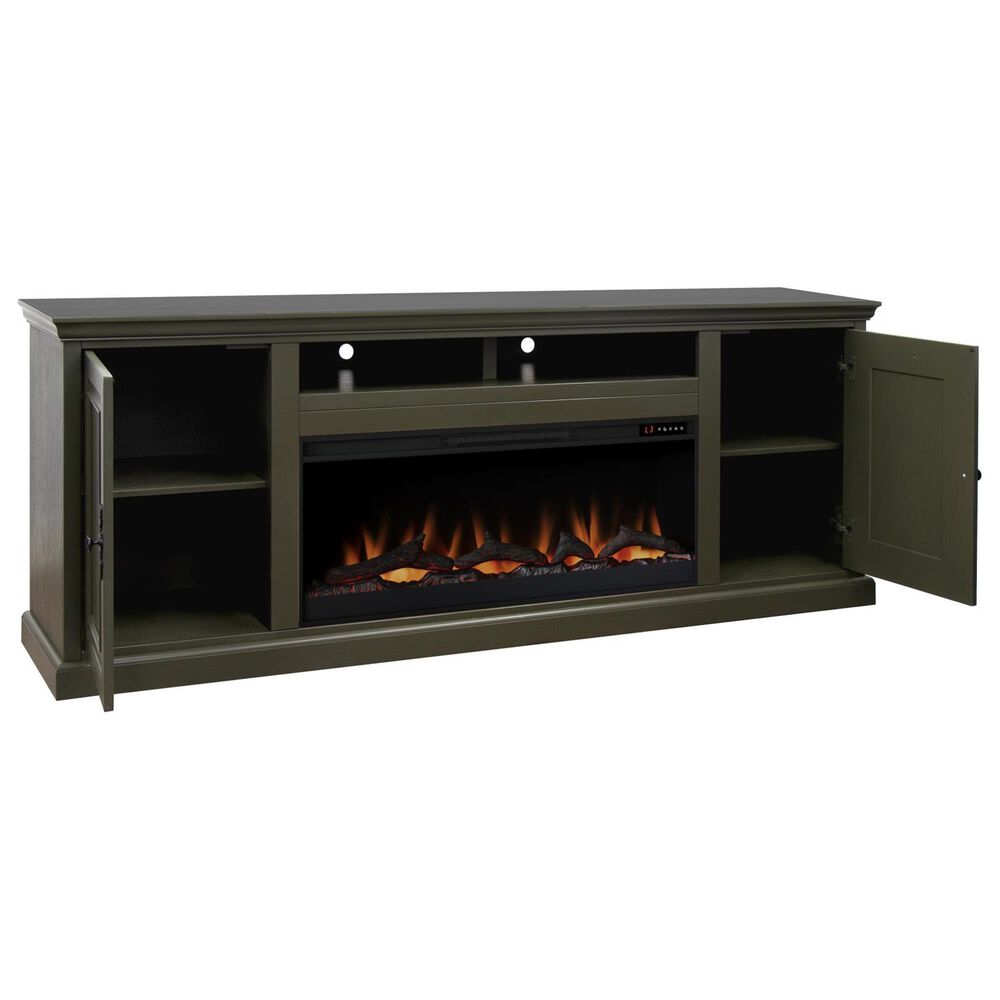 Legends Home Kensington 86" Fireplace Console with Fireplace Insert in Shadow Grove, , large