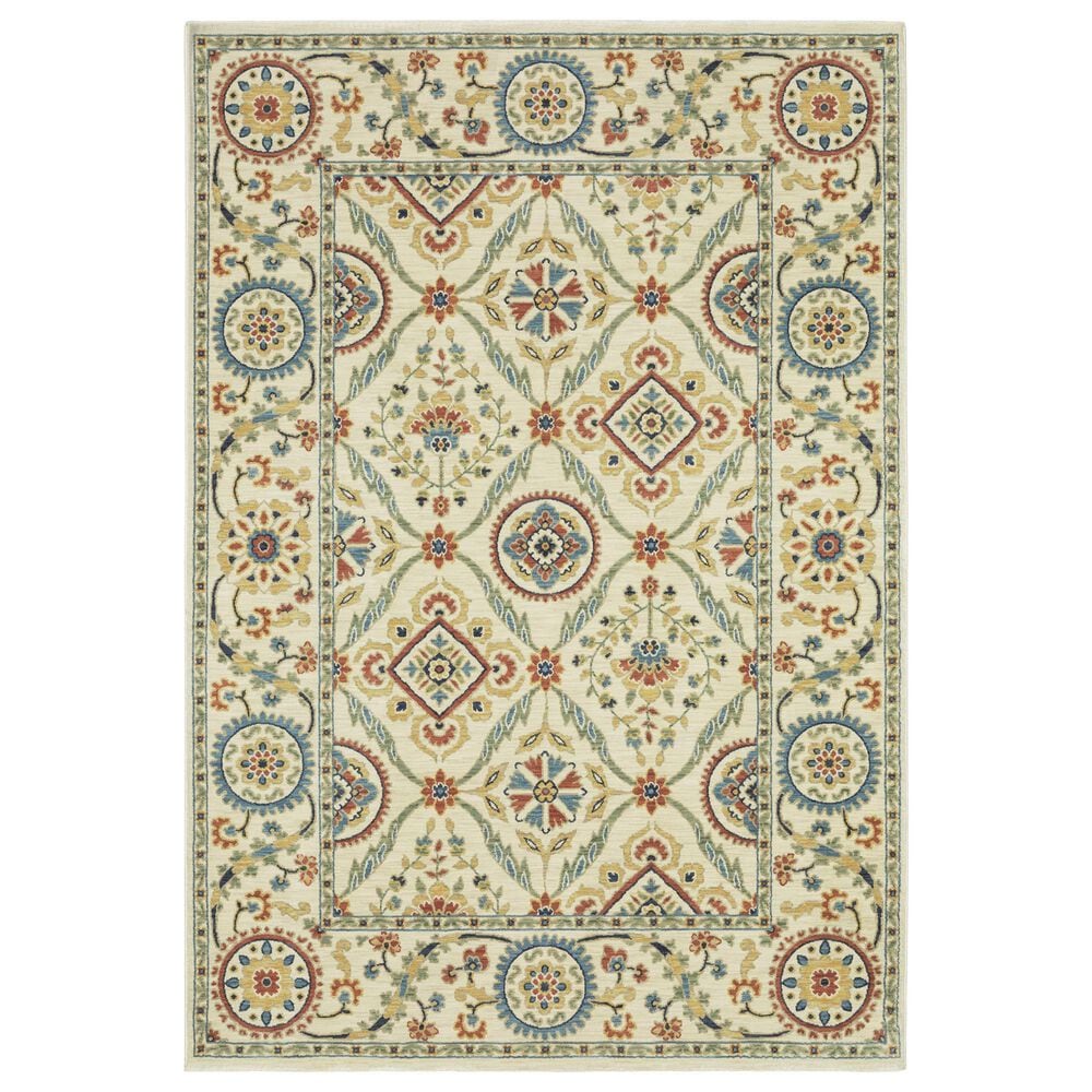 Oriental Weavers Francesca FR07A 5"3" x 7"6" Ivory Area Rug, , large