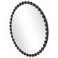 Maple and Jade 36" Round Metal Wall Mirror with Beaded Detailing in Dark Gray, , large