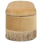 Jennifer Taylor Home Melinda Storage Bench with Tufted Bullion Fringe in Gold, , large
