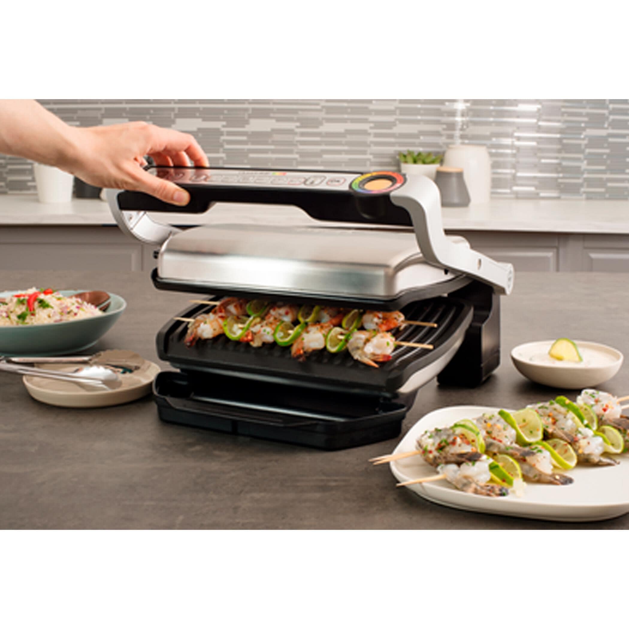 T Fal Indoor Grill OptiGrill Plus Fryer Nebraska Furniture Mart