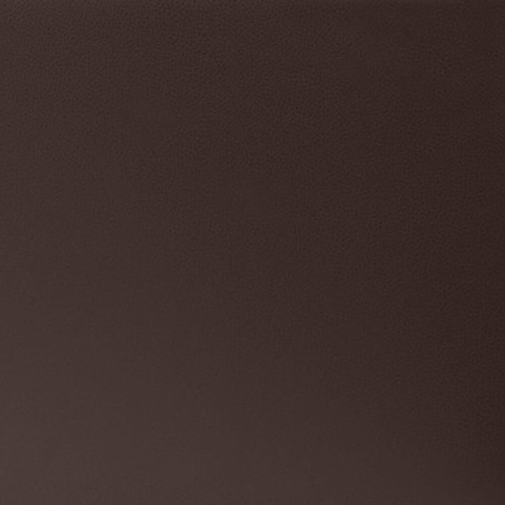 Jaxx Fairlie Faux Leather Ottoman in Chocolate, , large