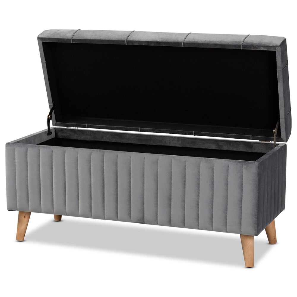 Baxton Studio Hanley Storage Ottoman in Grey, , large