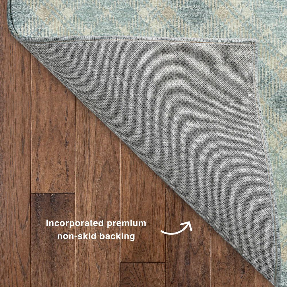 Dalyn Rug Company Soft Essentials Plaid Sky 2'3" x 7'6" Indoor/Outdoor Runner, , large